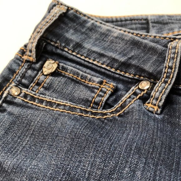 VINTAGE SILVER NOVEMBER JEGGING 25x30 CRYSTAL STUDS ๐ - Picture 6 of 14